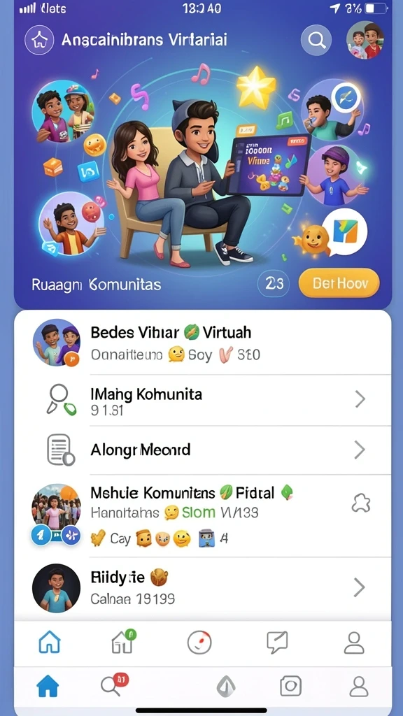 Tampilan lingkungan yang kaya dan variatif.