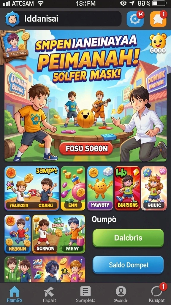 Desain grafik permainan yang menarik.