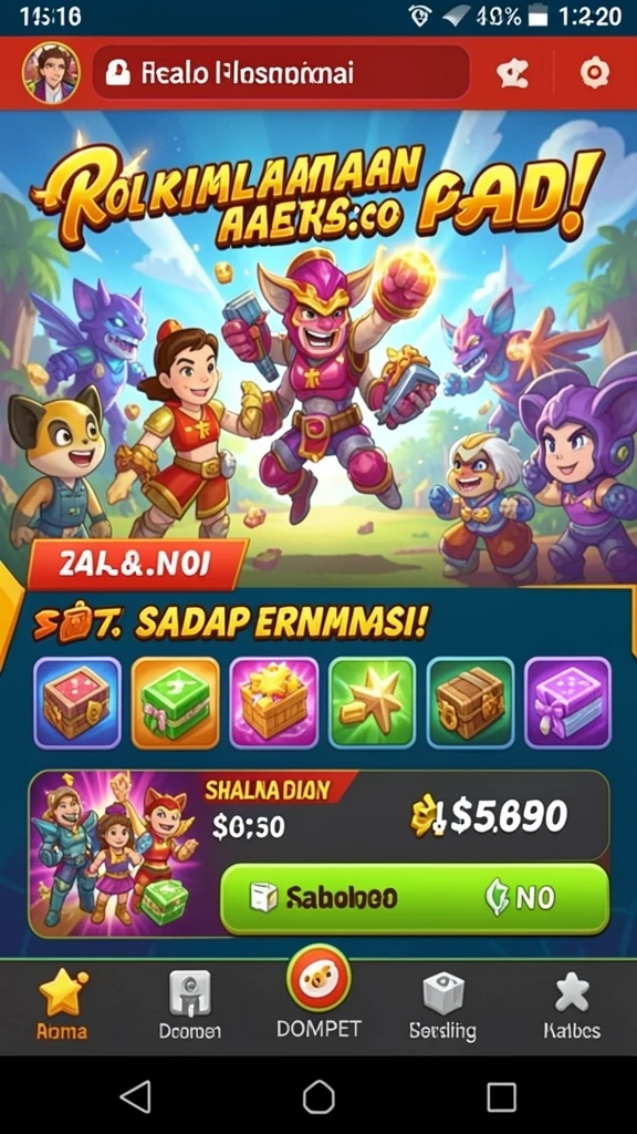 Screenshot aplikasi LANGIT777 - Fitur interaksi sosial antar pemain.