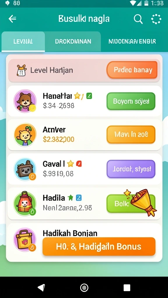 Fitur kompetisi antar pemain yang seru dan menantang.