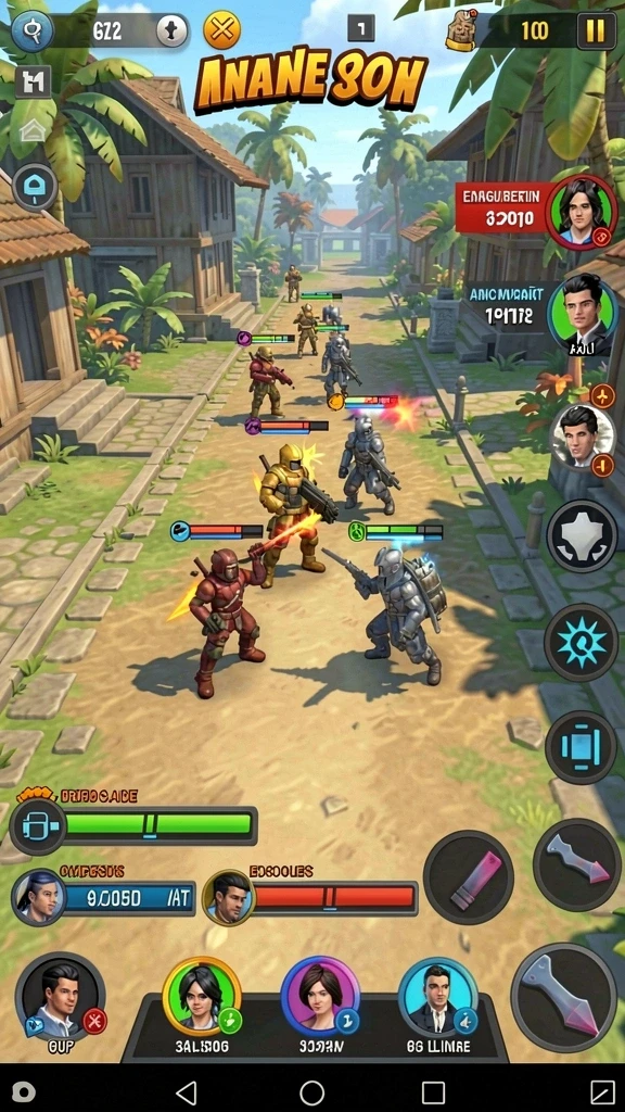 Screenshot aksi permainan yang menegangkan.