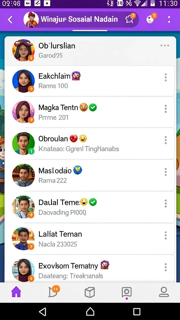 Karakter unik dengan kekuatan berbeda.